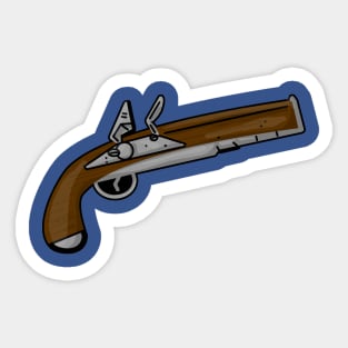 Cartoon Flintlock Sticker